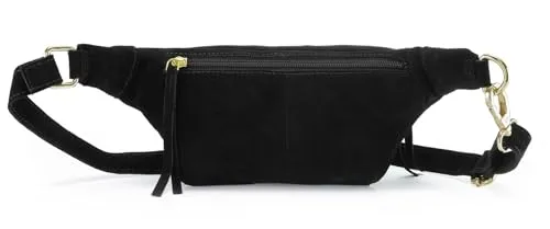 Elbsand Bauchtasche Umhängetasche aus Leder - stilvolle Crossbody Bag - Gürteltaschen aus hochwertigem Veloursleder, ideal als Brust- oder Schultertasche. Praktisch und elegant für jeden Anlass.