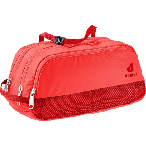 deuter Wash Bag Tour III - Wasch-Tasche poppy-crimson - Kompakte Wasch-Tasche für unterwegs, ideal für Hygiene-Utensilien. Mit intelligenter Fächeraufteilung und einfachem Zugriff auf den Inhalt, perfekt für jedes Gepäck.