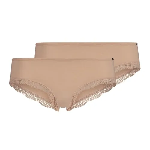 Skiny Panty Classicotton (2er Pack) - Funktionsunterwäsche, bequem und elastisch mit Spitze, aus hochwertigem Baumwollmix für optimalen Tragekomfort.
