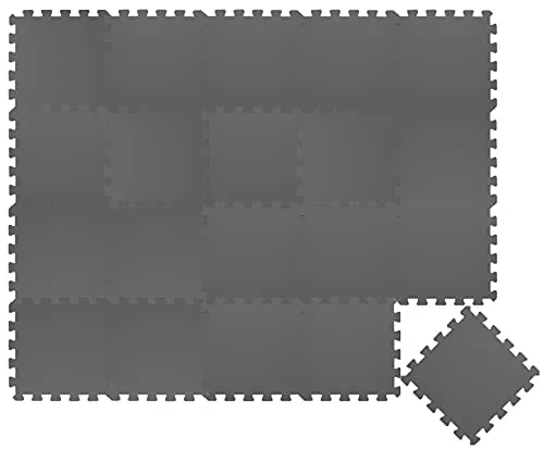 LittleTom 18 Teile Spielmatte für Babys und Kleinkinder - Puzzlematte für Kinder ab Geburt, 1 cm dicke Schaumstoffmatte bietet Wärme und Schutz auf kaltem Boden, 100% weichmacherfrei und hypoallergen.