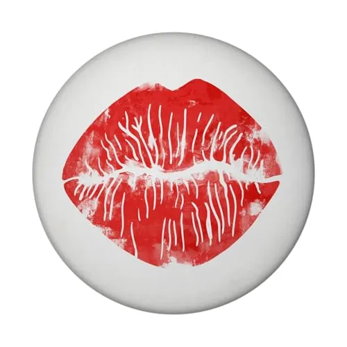 Kussmund Magnet rund schöner Magnet rund für den Kühlschrank zum Befestigen von Fotos, Postkarten oder Haushaltsplan