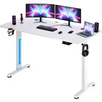 DeubaXXL Höhenverstellbarer Schreibtisch Weiß 140x60cm von Deuba