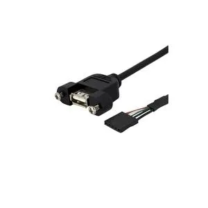 StarTech.com 90cm USB 2.0 Blendenmontage Kabel - USB-Kabel für einfache Panelmontage, verbindet USB-A-Buchse mit Mainboard, ideal für maßgeschneiderte PC-Bauten und Erweiterungen mit 91cm Kabellänge.