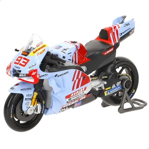 Ducati Desmosedici GP23 Moto GP Team Gresini Racing 2024 ALEX MARQUEZ 73 - Motorradmodell Maßstab 1:18 - Farbe Hellblau