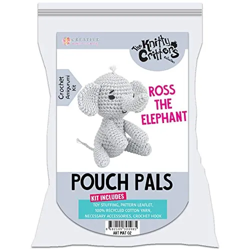 The Knitter Critters – Pouch Pals – Ross The Elephant