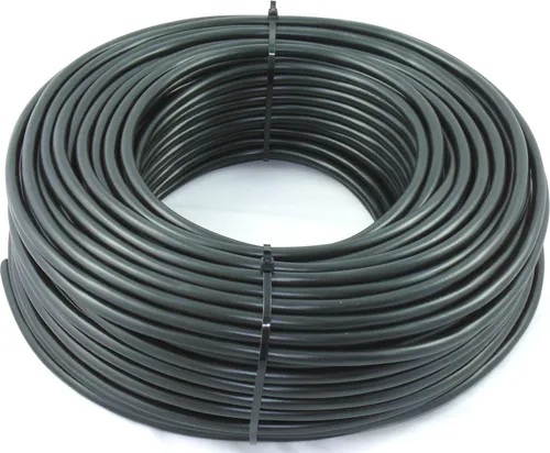 PVC Schlauchleitung H05VV-F 3G2,5 3x2,5 Schwarz - 5m - Gartenschlauch für Innenanwendungen, flexibles Kabel mit widerstandsfähigem H05VV-Mantel, ideal für Radio und Hausgeräte.