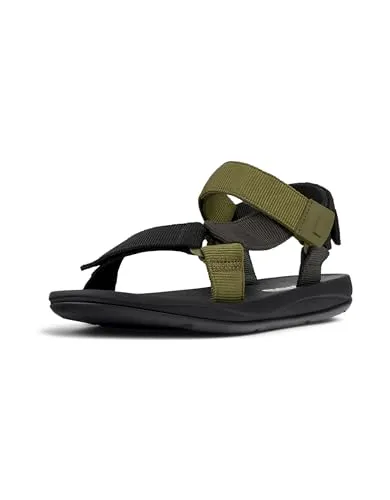 Camper Herren Sandalen in Khaki/Schwarz - Größe 41 - Wanderschuhe für Herren - rutschhemmende Laufsohle und Klettverschluss für optimalen Halt und Komfort beim Wandern.