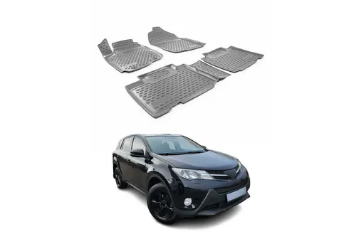 OMAC Auto-Fußmatten für Toyota RAV4 2013-2021 - Fahrzeugspezifische Automatten, rutschfest und wasserfest, bieten optimalen Schutz und einfache Reinigung für den Innenraum Ihres Toyota RAV4.