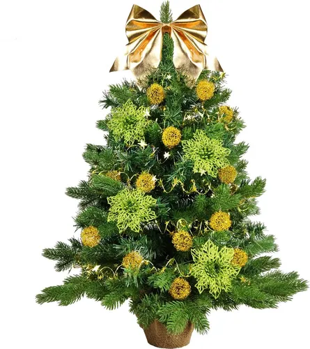 Geschmückter künstlicher Weihnachtsbaum MAGICAL EVENING 60 cm mit LED-BELEUCHTUNG IM TOPF