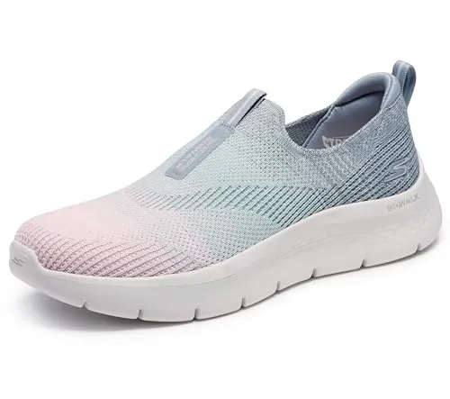 Skechers GO WALK Flex - Cali Sunset grau-multi 38 - Sneaker für Damen mit GOGA MAT-Technologie für hervorragende Dämpfung und Komfort. Maschinenwaschbar und 100% vegan – ideal für lässige Sommerlooks!