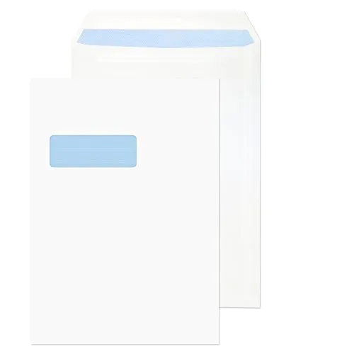 Blake Everyday | Briefumschläge C4 (324 x 229 mm) mit Fenster | 50 Stück | 85 g/m² | PEFC-zertifiziert | selbstklebend Weiße Umschläge | Bürobedarf | Briefumschläg/Kuvert (12892/50 PR)