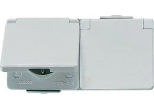 Jung 622 WW SCHUKO-STECKDOSE 2-FACH AP von Jung