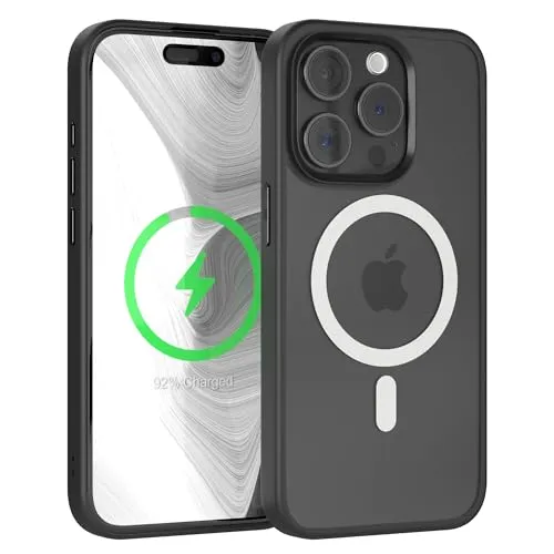 EAZY CASE Ultra Schutz Outdoor Hülle kompatibel mit iPhone 15 Pro kompatibel mit Qi-Charging, hochwertige Schutzhülle mit Aufprallschutz, Stoßfest, Kratzfest, Handyhülle mit Kameraschutz, Schwarz