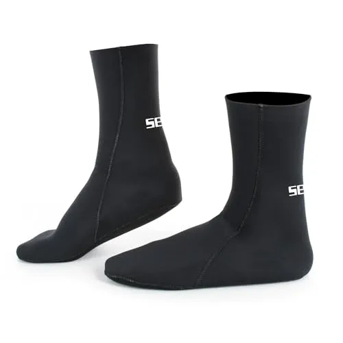 Seac Unisex-Erwachsene Standard 2.5 mm Neopren Tauchsocken, Schwarz, S