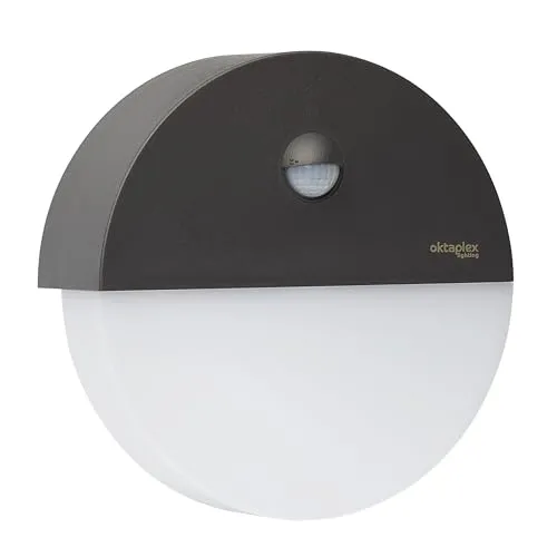 Oktaplex Paz Außenlampe mit Bewegungsmelder - Hochwertige Außenwandleuchte mit IP54, 1000 Lumen und 3000K warmweißem Licht. Ideal für Hauseingänge und Gärten, ausgestattet mit einem Bewegungsmelder für optimale Sicherheit.