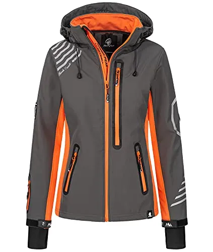 Rock Creek Softshelljacke Damen D-402 - Windbreaker für Damen, wasserabweisend und winddicht, ideal für Outdoor-Aktivitäten bei wechselhaftem Wetter.
