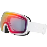 CRIVIT Damen Herren Ski- und Snowboardbrille, mit selbsttönendem Visier (Weiß)