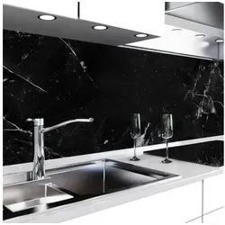 danario Küchenrückwand Folie selbstklebend in schwarz von danario