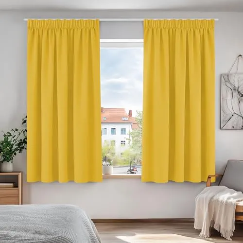 Vorhänge & Gardinen Gelb von Deconovo