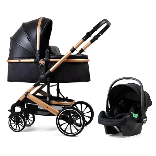 Pixini Kombi-Kinderwagen Kalani 3in1 Set in Gold von Pixini
