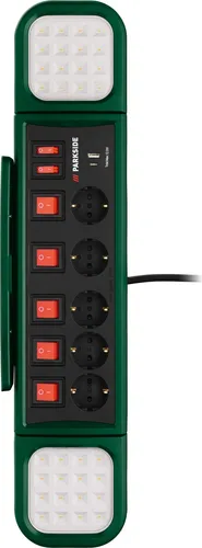 Produktbild PARKSIDE® LED-Arbeitsleuchte mit Steckdosenleiste »PASD 3680 A1«