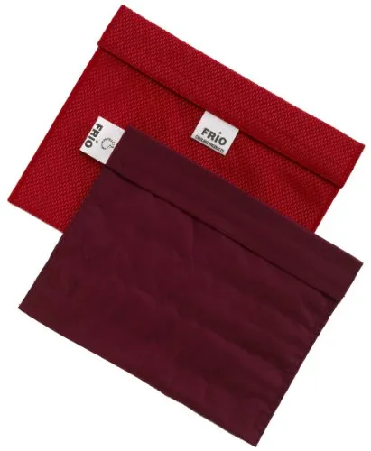FRIO EXPEDITION Diabetiker Insulin Kühltasche 15 x 21 cm Rot | Für bis zu 9 Insulin Pens | Kühlt mit kaltem Wasser I Keine Kühlakkus notwendig | Wiederverwendbar