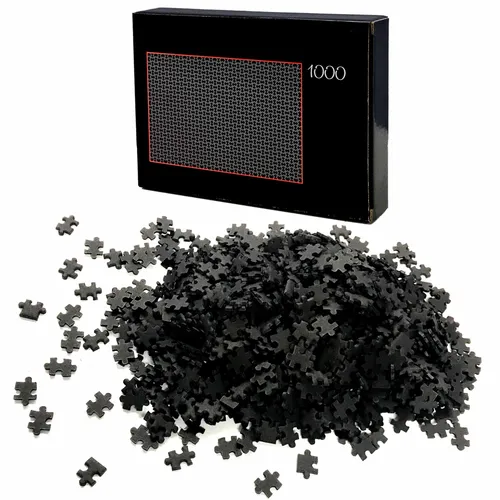 HAC24 Puzzle Erwachsenenpuzzle Geduldsspiel Erwachsene Knobelspiel, 1000 Puzzleteile, 38 x 26 cm für Puzzlekönner, schwarz