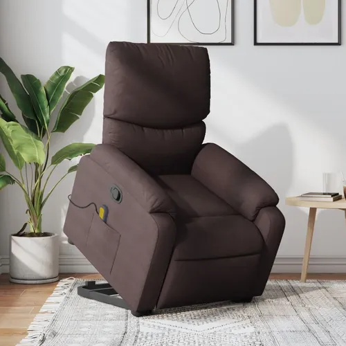 Maison Exclusive Massagesessel mit Aufstehhilfe Dunkelbraun