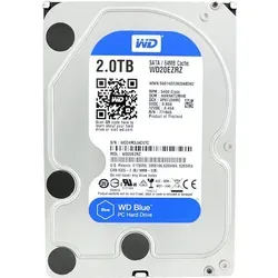 WD Blue 2TB Interne Festplatte - Festplatte für Desktop-PCs, bietet hohe Zuverlässigkeit und leisen Betrieb bei niedrigem Stromverbrauch. Ideal zur Speichererweiterung oder Kombination mit SSDs.