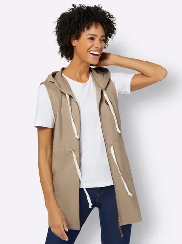 Witt Jerseyweste Shirtweste mit Kapuze in braun von Witt