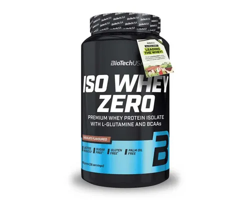 Biotech USA Iso Whey Zero 908g Pulver - Whey Proteinpulver mit 88% Proteingehalt, ideal für Sportler zur Unterstützung des Muskelaufbaus. Glutenfrei, leicht bekömmlich und in vielen leckeren Geschmacksrichtungen erhältlich.
