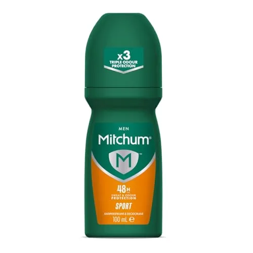 Mitchum Men 48HR Protection Roll-On Deodorant & Anti-Transpirant, Sport, 100 ml