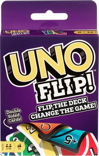 UNO Spiele Flip Cards,UNO Kartenspiel für die Familie, Reisespiel oder Spiel,Kinder und Familie Karte Brettspiel,für 2-10 Spieler, ab 7 Jahren