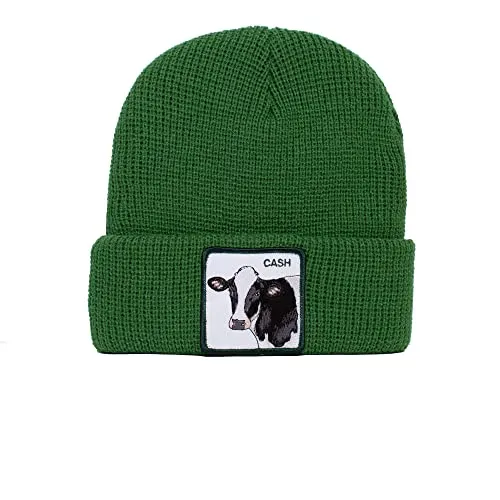 Goorin Bros. The Farm Unisex Beanie mit Bündchen - Strickmütze für Herren mit Tier-Patch aus der The Farm Collection, aus weichem, nicht juckendem Acryl, ideal für empfindliche Haut.