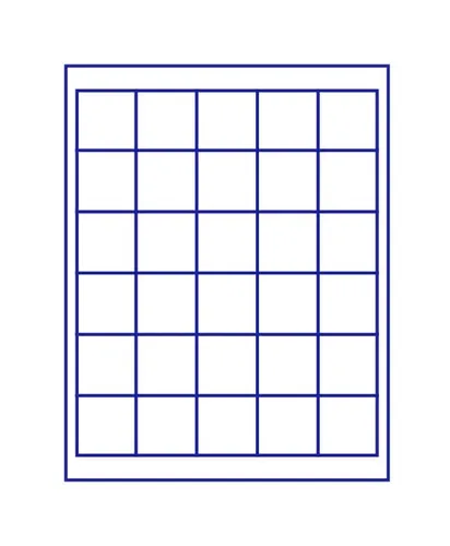 Lindner 2115M Münzboxen Marine Blau 30x 38mm quadratischen Fächer