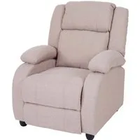 Fernsehsessel Glasgow - Relaxsessel Liege Sessel in creme-grau - Sessel mit extradicker Polsterung für höchsten Komfort, ausgezeichnet mit dem Mittelstandspreis für soziale Verantwortung.