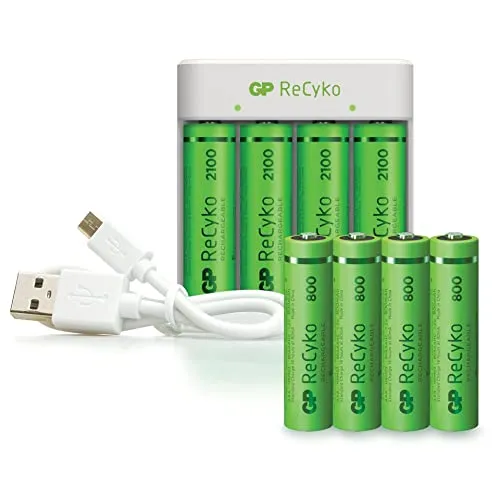 GP Akkus E411 ReCyko Rundzellen-Ladegerät NiMH Micro (AAA), Mignon (AA)