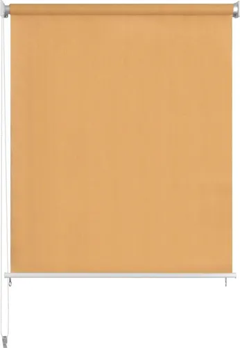 vidaXL Außenrollo 160 x 230 cm Beige - Senkrechtmarkise für Balkon und Terrasse, bietet optimalen Sicht- und Sonnenschutz mit hochwertigem HDPE-Material. Einfache Montage und stilvolles Design für Ihr Zuhause.
