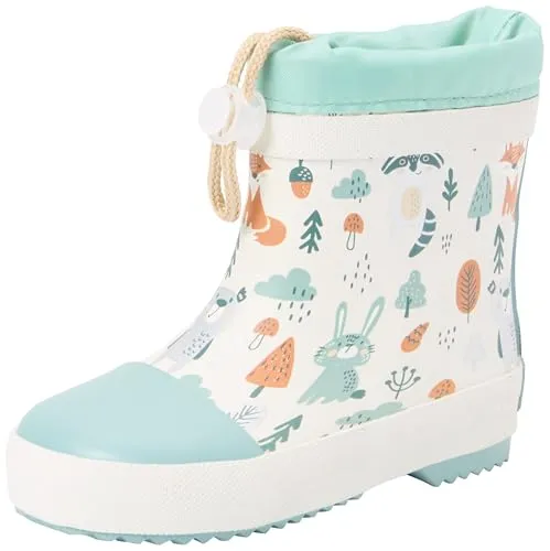 Playshoes Gummistiefel Halbschaft Wald Gefüttert Unisex Kinder - Wasserdichte, gefütterte Gummistiefel aus Naturkautschuk mit sicherem Halt und Reflektoren für mehr Sichtbarkeit bei Regenwetter - ideal für Abenteuer im Freien!