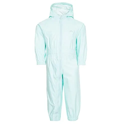 Trespass Unisex Kinder Knopf Wasserdichter Regenanzug mit Kapuze - Baby-Hosen, wasserdicht bis 2.000 mm und atmungsaktiv, ideal für aktive Kinder bei jedem Wetter.