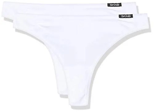 Skiny Damen Skiny Dames 2-pack Cotton Advantage String, Weiß, 40 EU