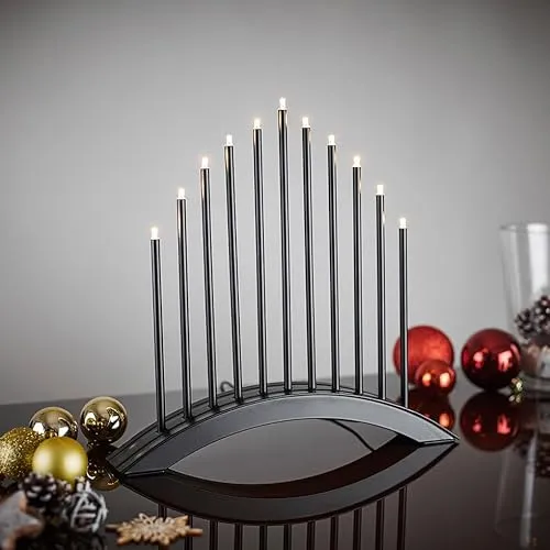 MeLiTec LED Weihnachts Beleuchtung SL30-2 Fensterlicht XMAS in schwarz von MeLiTec