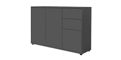 BMG Möbel Kommode Mailand 10 – Grifflos und modern - Elegante Kommode Mailand 10 mit viel Stauraum, grifflos und in anthrazit. Wählbare Fronten in Hochglanz oder matt. Ideal für stilvolle Ordnung im Raum.