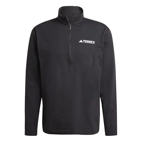 adidas Terrex MT Half-Zip Laufshirt Herren - Schwarz, Größe L - Herren-Shirts für Outdoor-Abenteuer, atmungsaktives AEROREADY-Material für optimalen Feuchtigkeitstransport und individuelle Belüftung bei aktiven Tagen in der Natur.