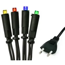 50-tlg. LED-Minilichterkette, bunt, innen, EU-Stecker