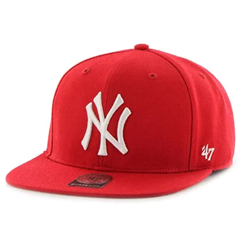 '47 Brand Schirmmütze MLB New York Yankees No Shot Cap in Rot - Stylische Schirmmütze der New York Yankees, Einheitsgröße, ideal für Fans und Modebewusste. Perfekt für jeden Anlass!
