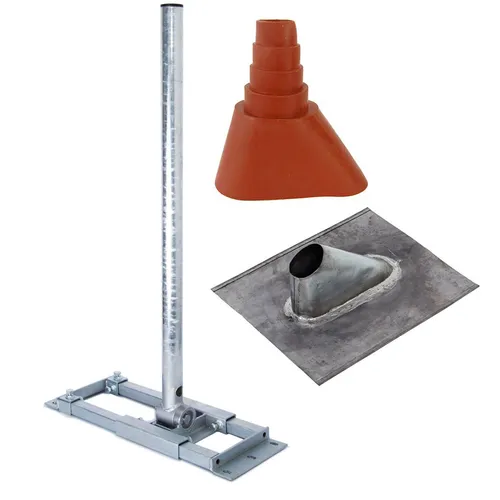 DELUXE SAT Antenne Dachsparrenhalter 130cm Mast Dach Blei Pfanne Sparrenhalter