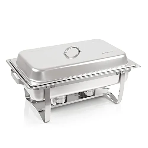 Mahlzeit Chafing Dish | Edelstahl Warmhaltebehälter für Catering - Stövchen & Speisewärmer aus robustem Edelstahl für stilvolles Servieren warmer Speisen, ideal für Hochzeiten, Buffets und Events.