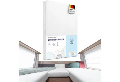 Beeke Spannbettlaken für Wohnmobile, Gummizug rundum in weiß von Beeke