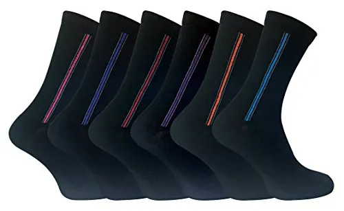 6er pack herren baumwolle qualität bunt muster gestreift argyle socken (39-45 eur, DEE6)